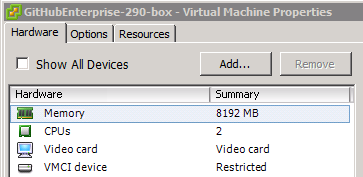 Virtual machine properties