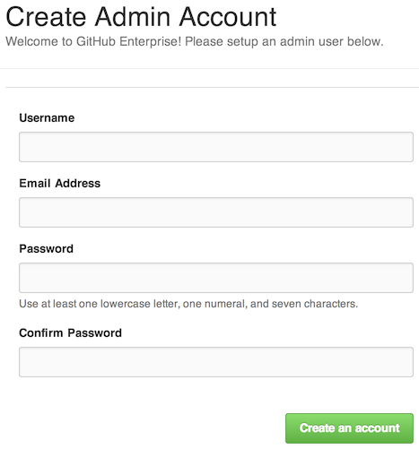 Create Admin Account