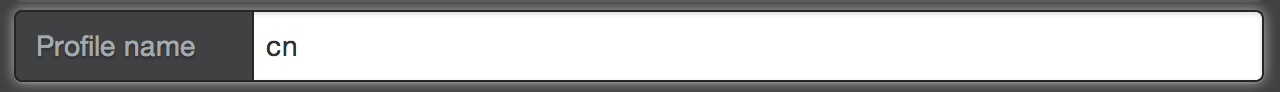 Profile name field