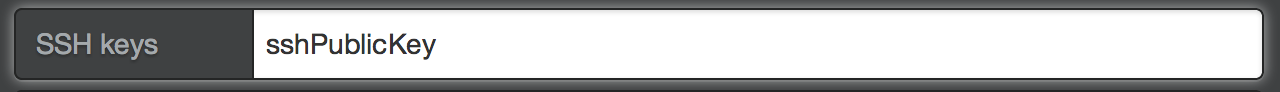 SSH keys field