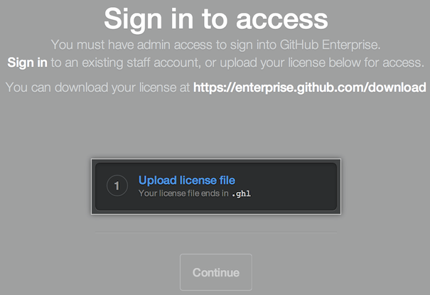 Upload license file