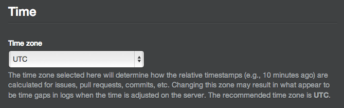 Setting the time zone