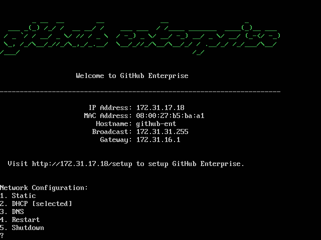 Enterprise welcome screen