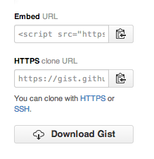 Gist embed link