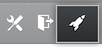 Rocketship icon for accessing site admin settings