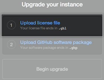 Upload license file