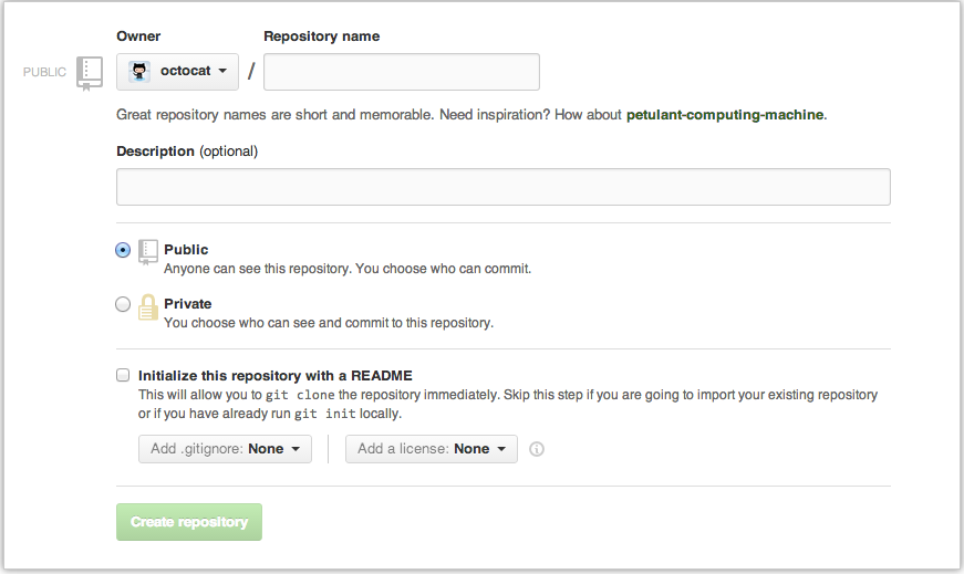 Create repository field