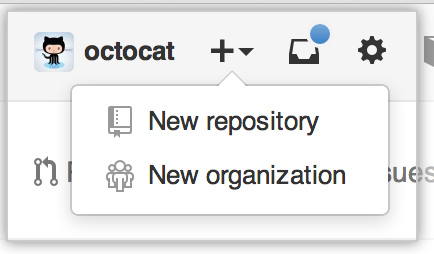 New repository menu