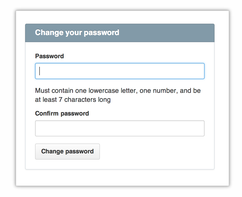 Password recovery box