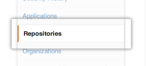 Repositories tab