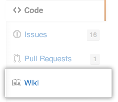 Wiki menu link