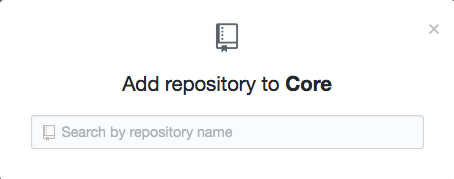 Repository search field