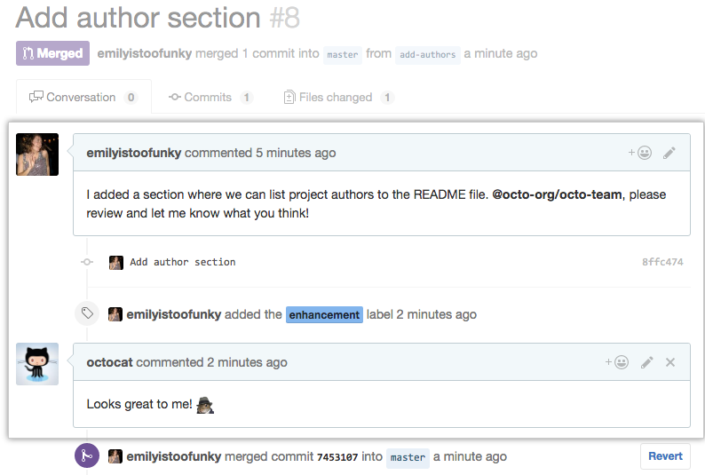 Pull Request conversation