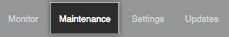 Maintenance tab