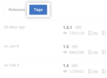 Tags page