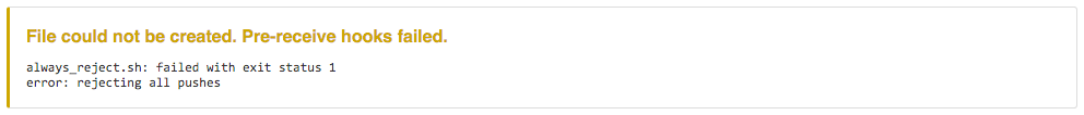 Error message for failed pre-receive hook
