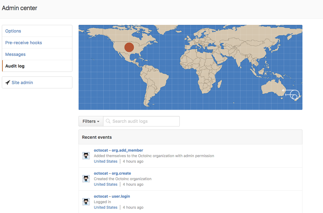 インスタンスにわたるAudit logのダッシュボード