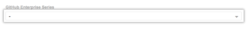 GitHub Enterprise Series drop-down menu