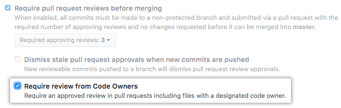 Require review from code owners