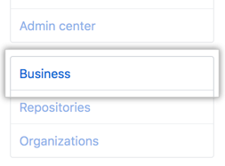 Business tab in the Site admin settings