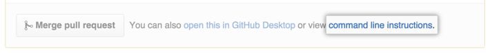 Link to access command line pull request instructions