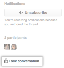 Lock conversation link