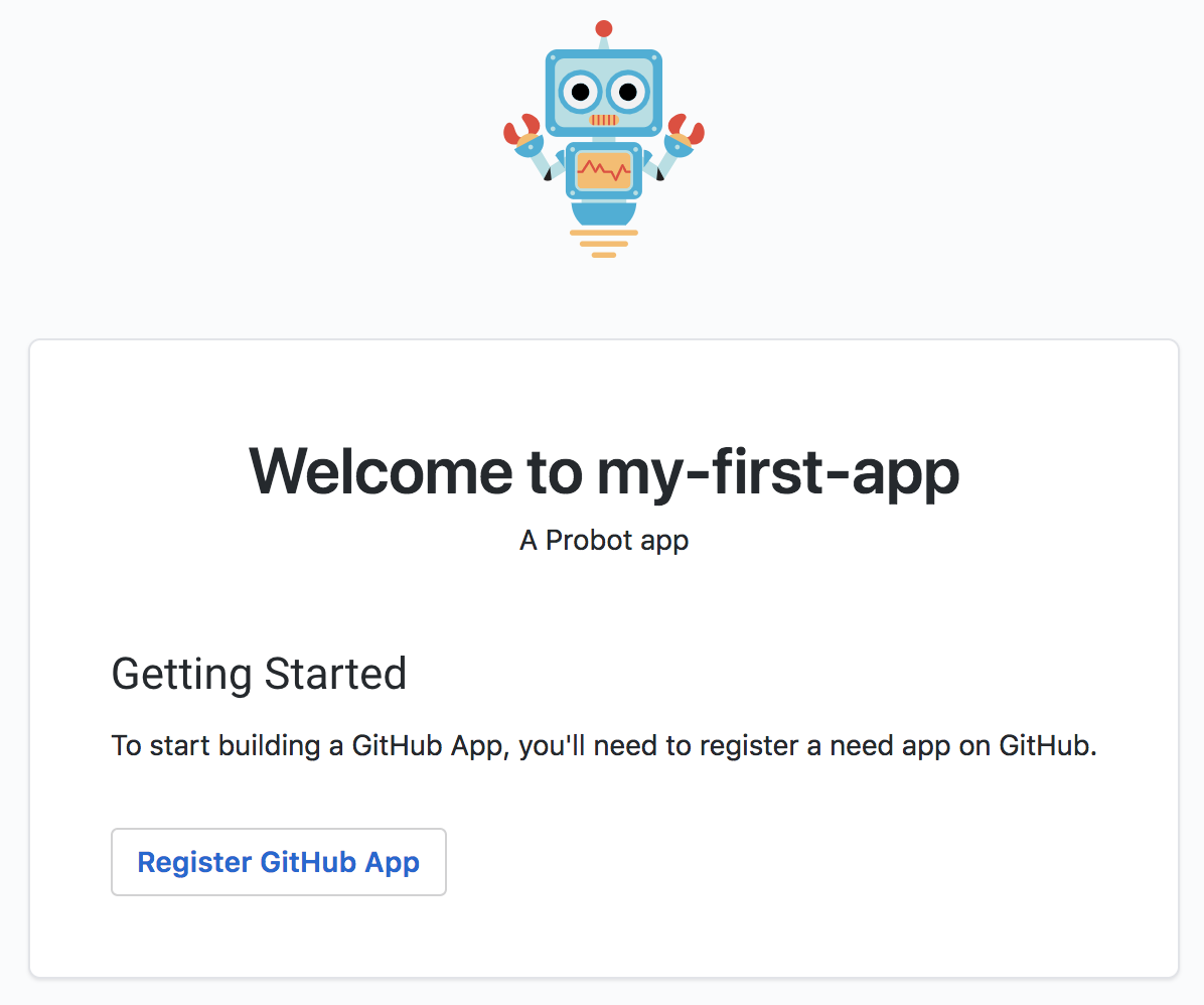 Register a Probot GitHub App