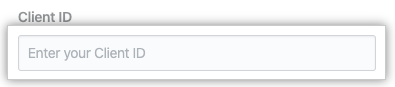 Client ID field