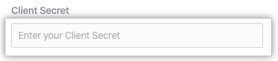 Client secret field