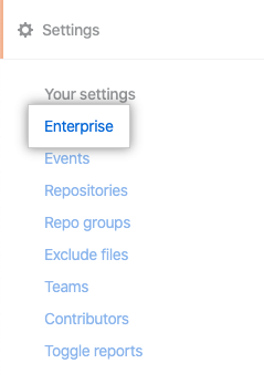 Enterprise tab