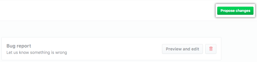 Propose changes button