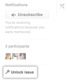 Unlock issue link