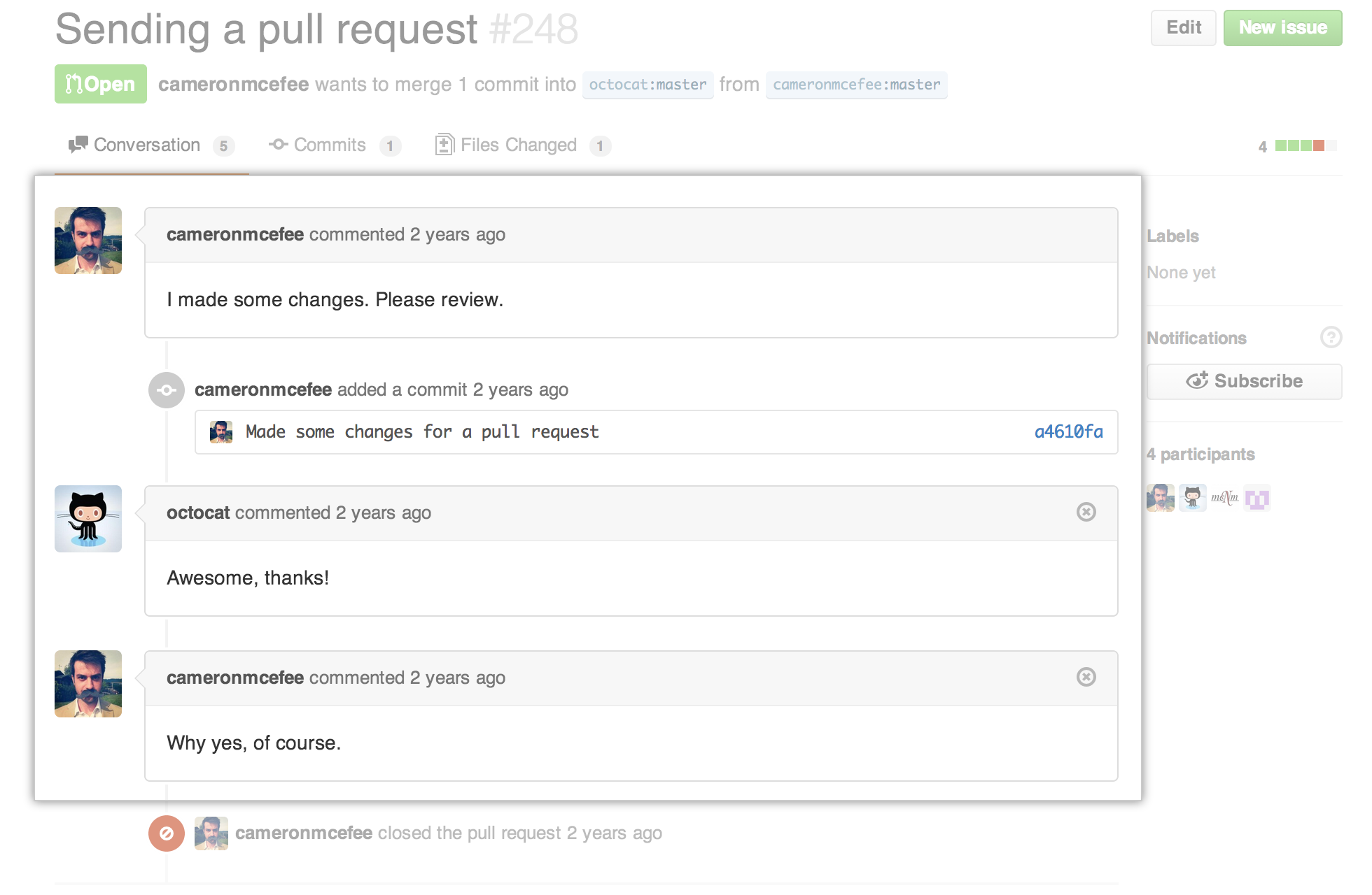 Pull Request conversation