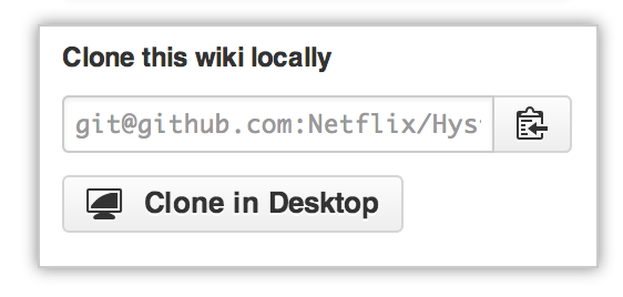 The wiki clone URL