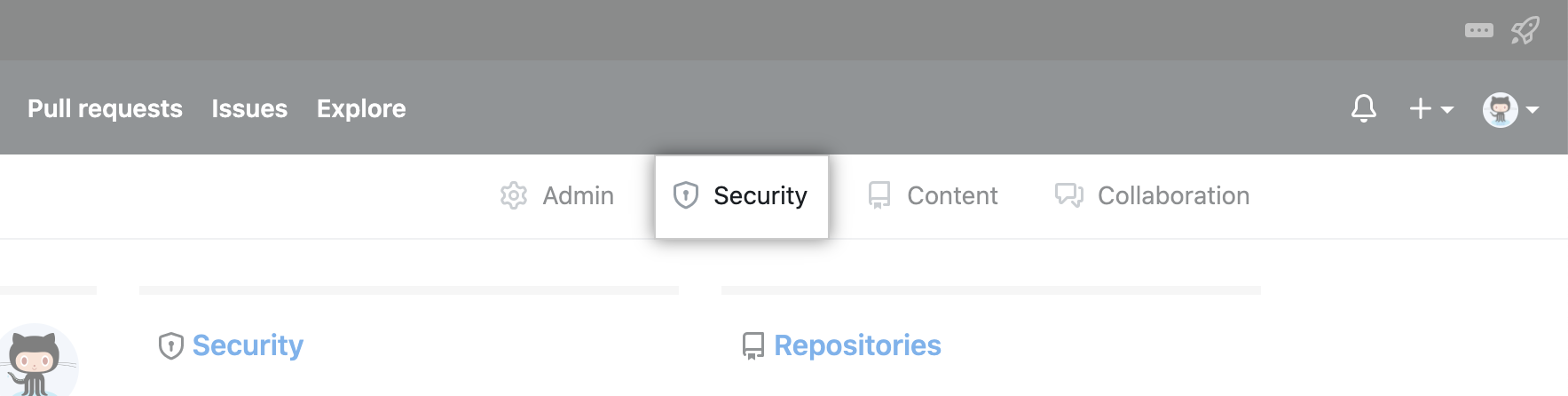 Security tab