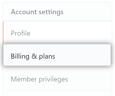 Billing settings