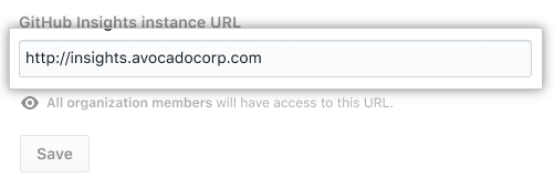 GitHub Insights instance URL