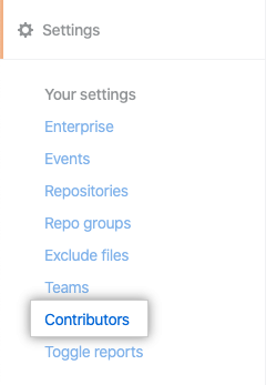 Contributors tab