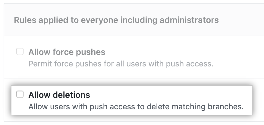 Allow branch deletions option