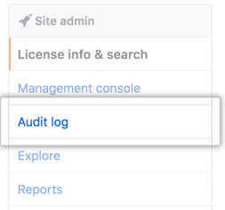 Audit log tab