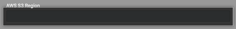 AWS S3 Region field
