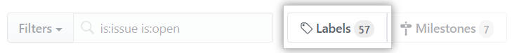 Labels tab on a repository's issues or pull requests page