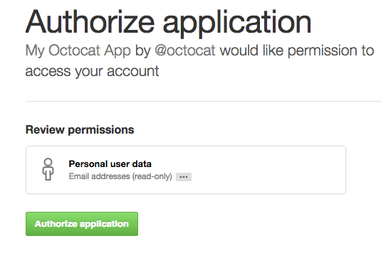 GitHub 的 OAuth 提示