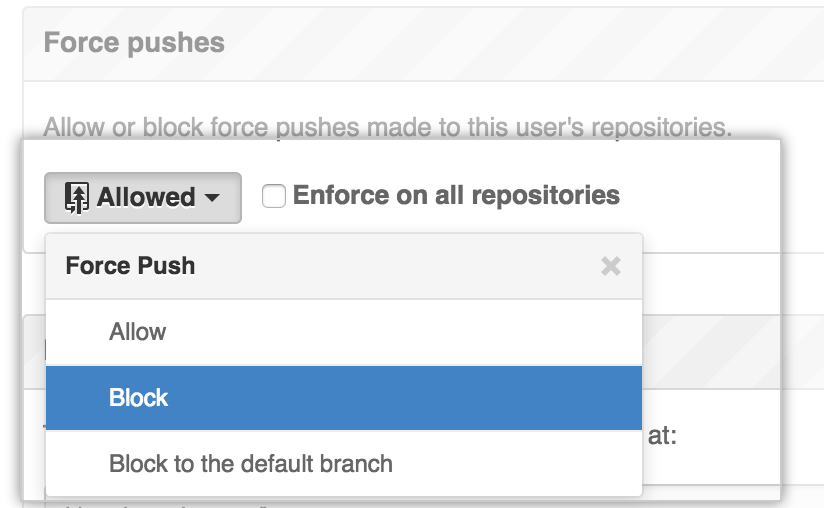 Block force pushes