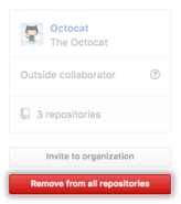 Remove from all repositories button under username