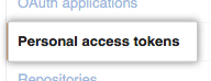 Personal access tokens