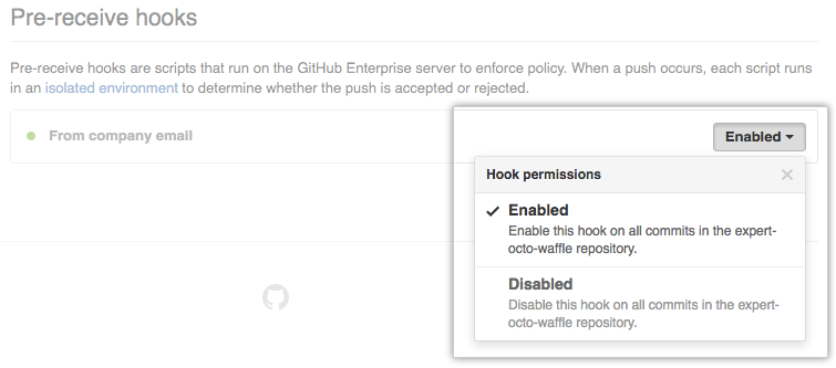 Repo hook permissions