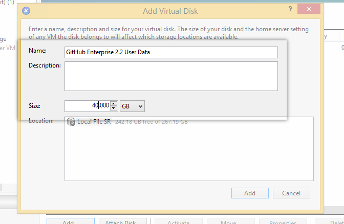 Data disk specification