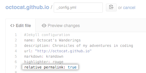 relative-permalinks-value in config.yml