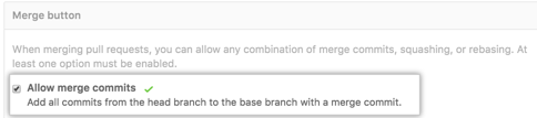 Pull request full commit merge